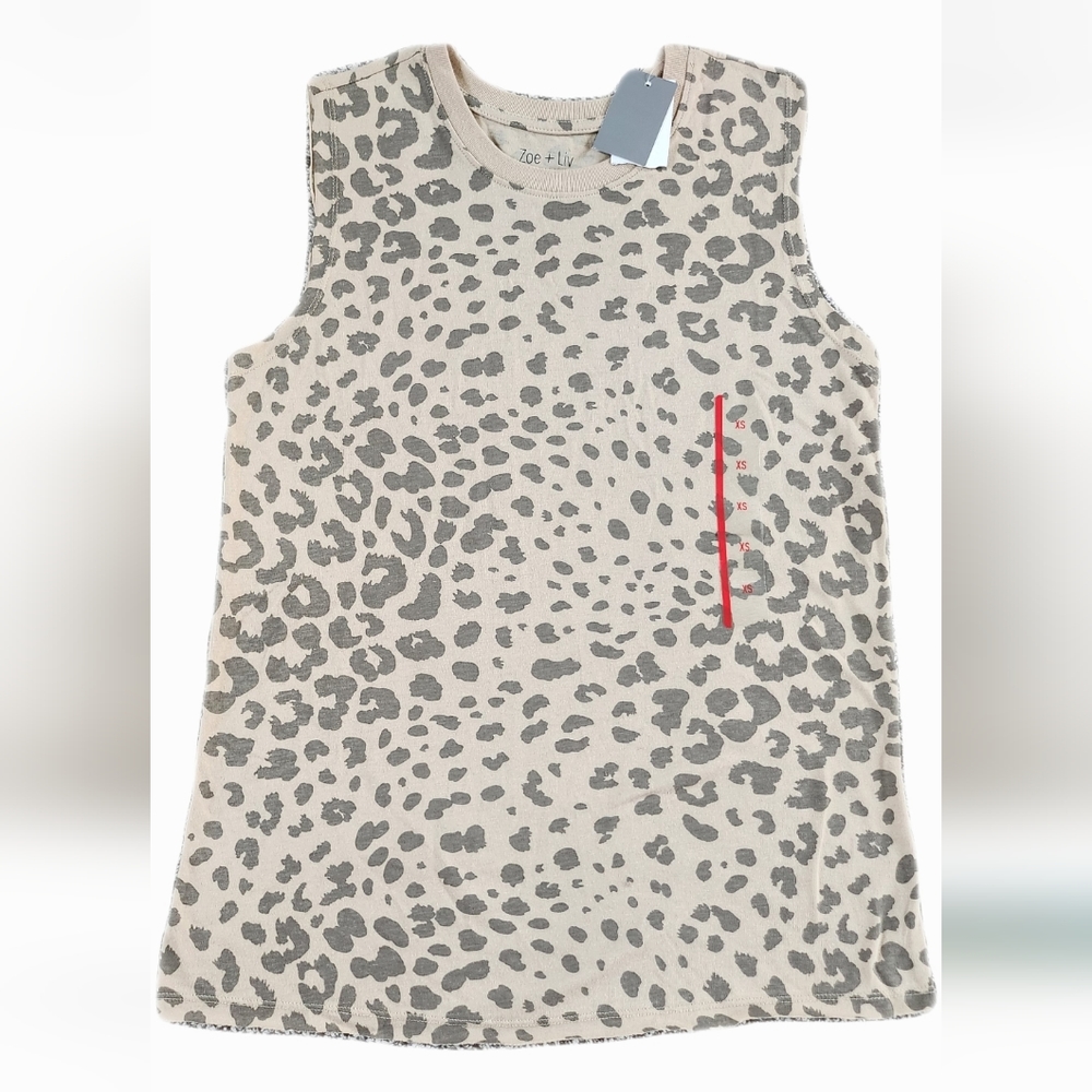 Zoe and liv, leopard tank top, xs, NWT